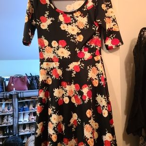 LuLaRoe Black floral dress